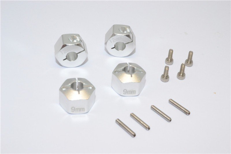 HPI Bullet 3.0 Mt And St (Nitro Engines) Alloy Hex Adapter 12mm Diameter With 9mm Thickness-4pcs set For GPM Optional EXO Wheels Ex0503Front & Ex1003Front - GPM BMT010/12X9