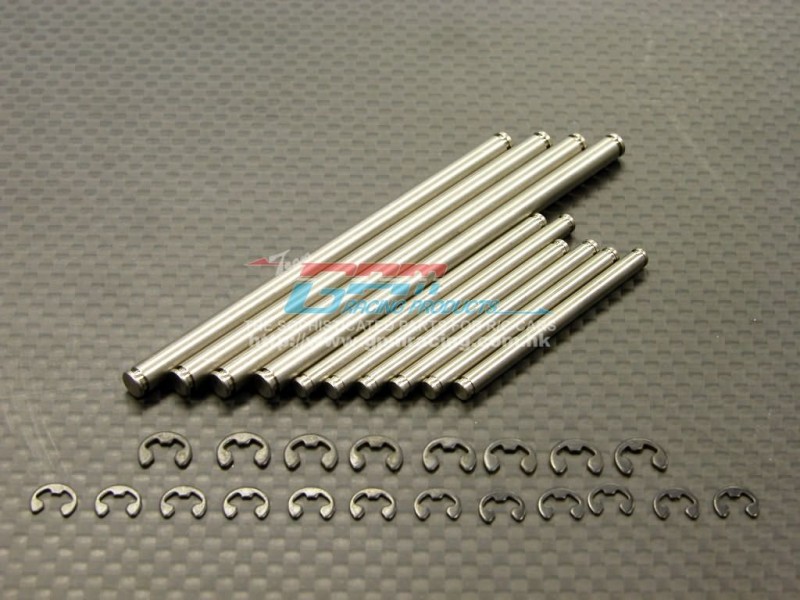 Kyosho Inferno MP 7.5 Option  Titanium Hinge Pins With E-clips - 5prs set - GPM TMP75101