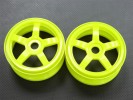 Hyper 7 /Mp9 Nylon Wheel For 1/8 Buggy(5 Poles) Green - 1pr - GPM BUGW0105/Y