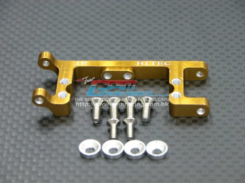 Kyosho Mini Inferno ST /Mini Inferno Alloy Servo Mount With Screws & Shims (For Hitec, JR Servo) - 1pc set - GPM MIF024H/JR