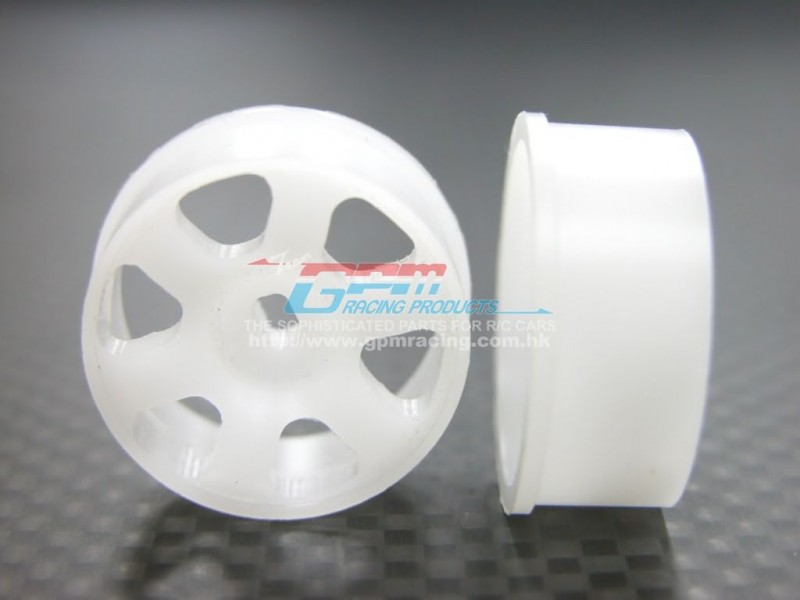 Mini-z AWD Delrin Front/Rear Ridge Rims (6p, 1.5mm Off set , Width 8.5mm) - 1pr - GPM DMZA601F/R+1.5