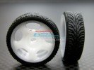 Mini-z AWD Delrin Front/Rear Ridge Rims (5p, 0mm Off set , Width 8.3mm) With Tires - 1pr set - GPM DMZA501FR892