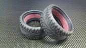 Tamiya TB04 Rubber Radial Onroad Tires 26mm With Tire Insert - 1pr set - GPM TB4889F/R26