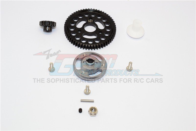 TRAXXAS CRANIAC MONSTER TRUCK Aluminium Spur Gear Adapter+Steel Gear 58T & 17T - 1set - GPM CRA155817T