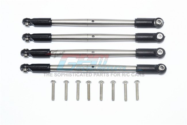TRAXXAS E-REVO VXL Stainless Steel Front+Rear Supporting Tie Rod - 12pc set - GPM ER2049S/4