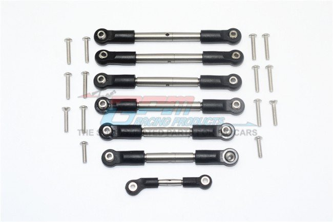 TRAXXAS 1/10 Rustler VXL Stainless Steel Thickened Tie Rods - 21pc set - GPM RUS4160S