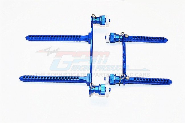 TRAXXAS TELLURIDE 4x4 Aluminium Front + Rear Body Post Mount With Magnet Post - 1set - GPM TEL201FRA