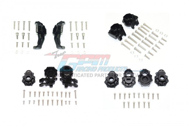 TRAXXAS TRX4 TRAIL CRAWLER Aluminum Front + Rear C Hub, Rear Gear Box Mounts, Front+Rear Knuckle Arms - 104pc set - GPM TRX419211322