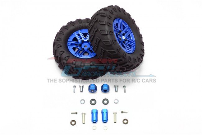 TRAXXAS TRX4 TRAIL CRAWLER 1.9' Aluminum 6 Spokes BBS Rims With Onroad Tires And 9mm Thick Alloy Hex - 12pc set - GPM TRX4889/9MM