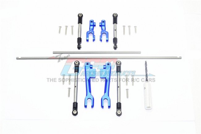TRAXXAS UNLIMITED DESERT RACER Stainless Steel Front+Rear Sway Bar & Aluminum Sway Bar Arm & Stainless Steel Linkage - 23pc set - GPM SUDR312FRS