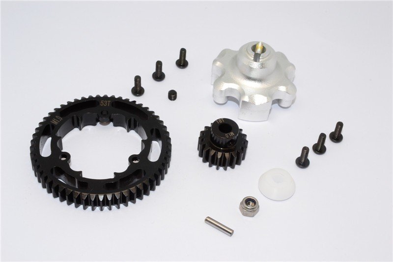 TRAXXAS 1/8 X-Maxx Aluminium Gear Adapter+Steel Spur Gear 53T+Motor Gear 18T - 1set - GPM TXM355318T