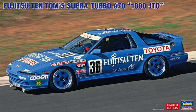 Hasegawa 20553 - 1/24 Fujitsu Ten Tom\'s Supra Turbo A70 1990 JTC