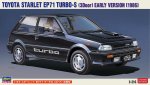 Hasegawa 20687 - 1/24 Toyota Starlet EP71 Turbo-S (3 Door) Early Version 1986