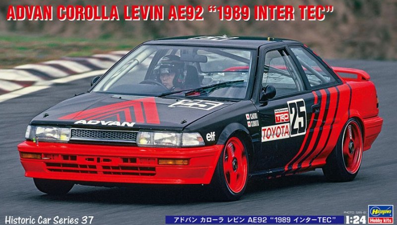 Hasegawa 21137 - 1/24 Advan Corolla Levin AE92 1989 Inter TEC No.25 HC37