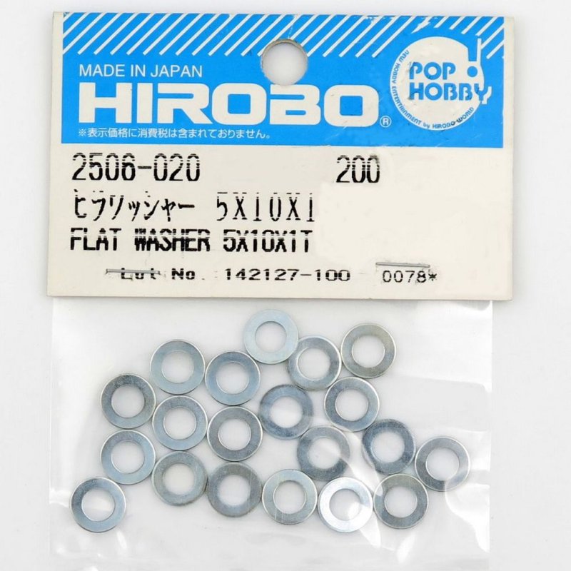 HIROBO 2506-020 FLAT WASHER 5 X 10 X 1T #2506020