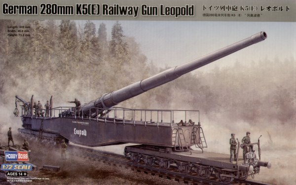 Hobby Boss 82903 1/72 German 280mm K5(E) Railway Gun Leopold