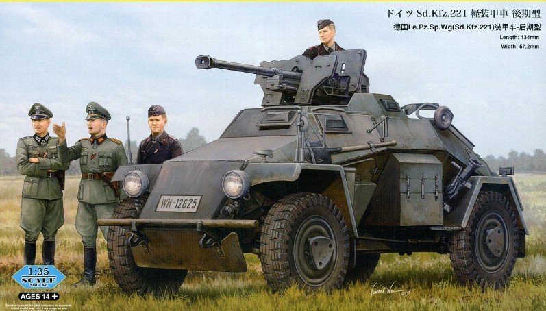 Hobby Boss 83814 - 1/35 German Le.Pz.Sp.Wg(Sd.Kfz.221) Leichter Panzerspahwagen-Late