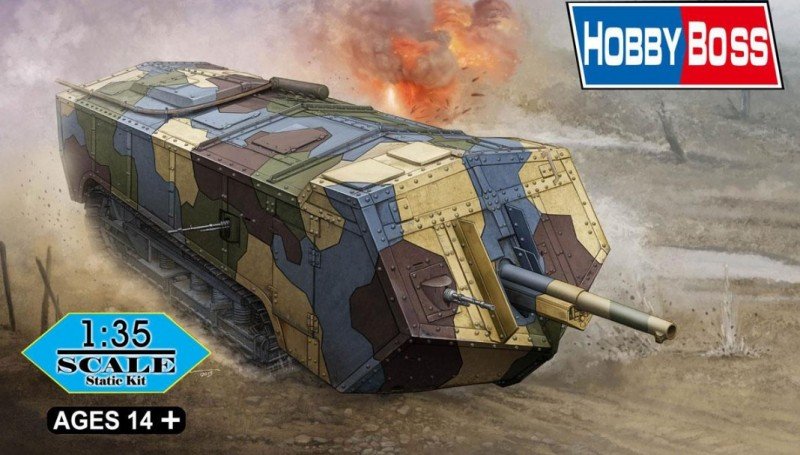 Hobby Boss 83859 - 1/35 French Saint-Chamond Heavy Tank - Medium