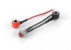 HUDY 104095 - Set Of Black, Red & Black Cable With Red Button Switch