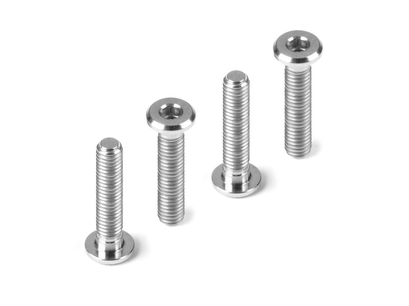 HUDY 908314-T Titanium SUPER-LOW Head Screw Centering DIA M3x14 (4)