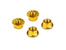 HUDY 296542-Y - Titanium NUT M4 With Serrated Flange - Gold (4)
