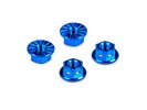 HUDY 296542-B - Titanium NUT M4 With Serrated Flange - Blue (4)