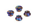 HUDY 296542-C - Titanium NUT M4 With Serrated Flange - Rainbow Color (4)