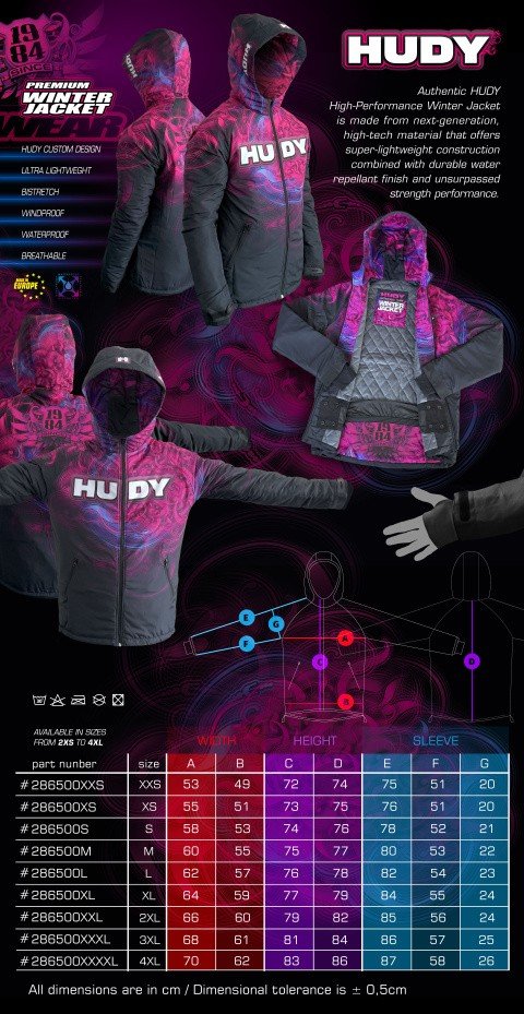 HUDY 286500XXXXL - Hudy Winter Thermal Jacket (XXXXL)