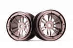 Axial Racing AX10 Aluminum 2.2 D6-spoke Bead-lock Wheel (Gunmetal)