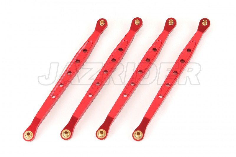 Axial Racing Wraith/RR10/AX10 Aluminum Lower Chassis Linkage Links (Red,4pcs)