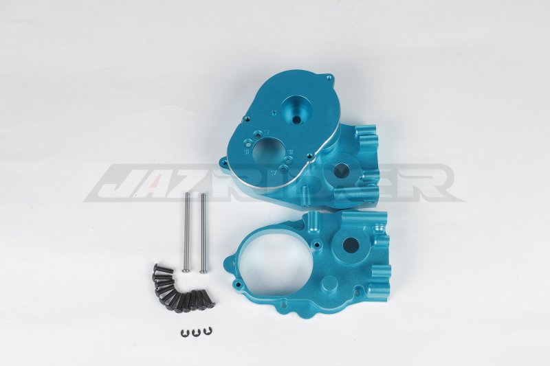 Tamiya DT02/ DT03/ DT04/ Hornet EVO. Aluminum Gear Box (Blue)