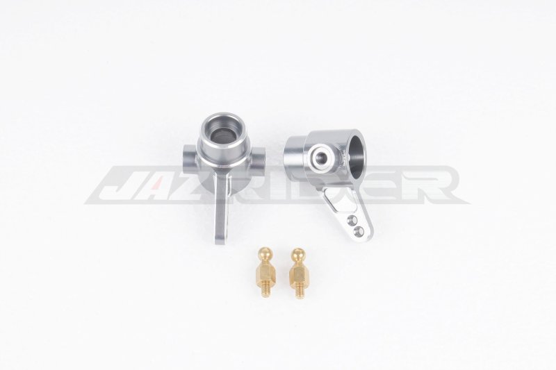 Tamiya Hotshot, Bigwig, Boomerang Aluminum Front Upright (Gun Metal) w/5mm Long Ball Connector