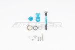 Jazrider Tamiya GF-01 Chasis Aluminium Hi-torque Servo Saver 25T w/Aluminium Tie Rod Set (Blue)