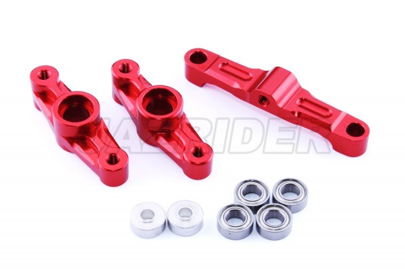 Tamiya TT-02 Aluminum Ball Bearing Steering Assembly Set (Red)