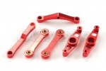Tamiya TT01E / TT01ED Aluminum Steering Set (Red)
