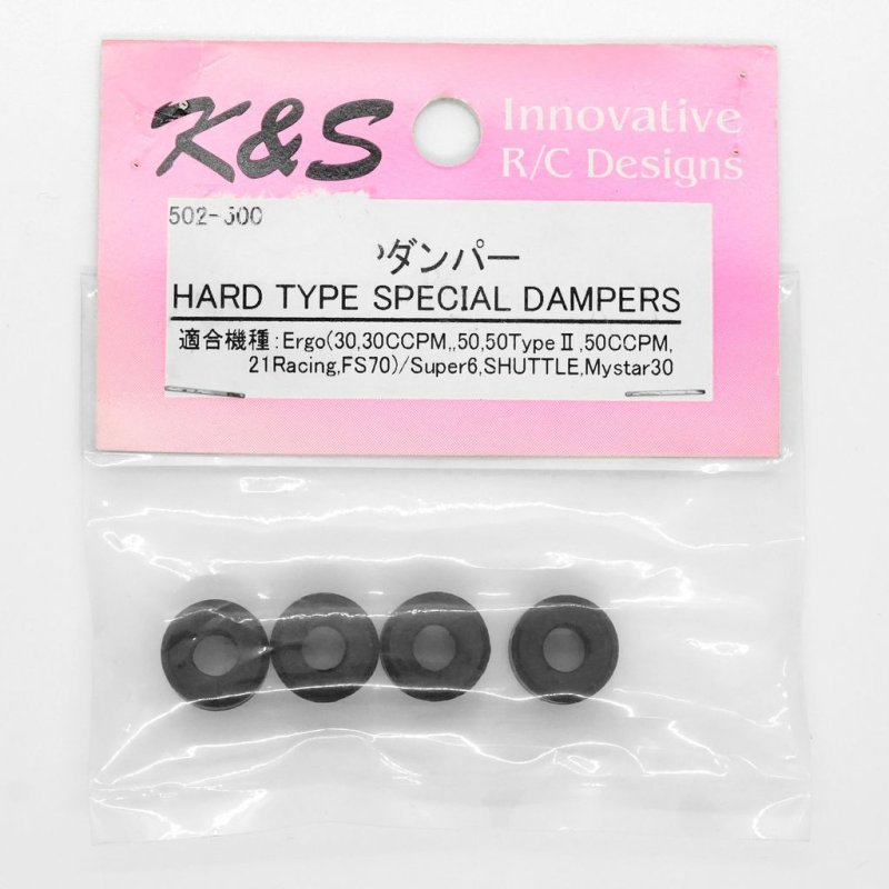 K&S HARD TYPE SPECIAL DAMPERS FOR ERGO 30/50, 21 RACING, MY STAR 30, SHUTTLE #502