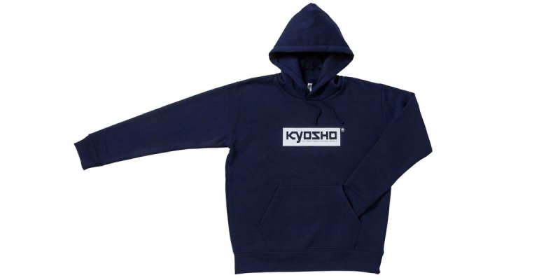 Kyosho KOS-PK01NV-M - Kyosho Box Logo Hoodie (Navy/M Size)