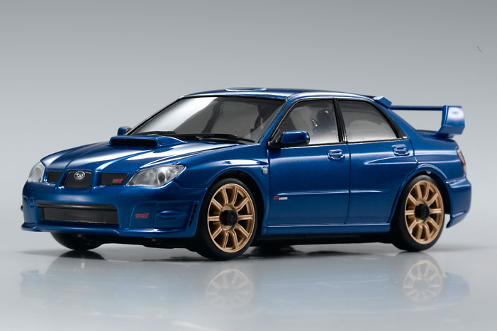 Kyosho MZX403MB - Auto Scale Collection - 1/28 Scale Mini-Z Min Z AWD MA-010 - SUBARU IMPREZA WRX STI spec C - METALLIC BLUE