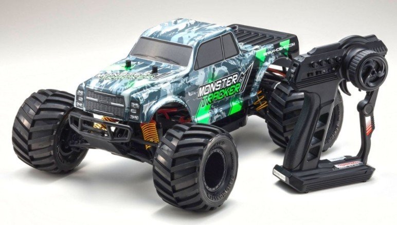 Kyosho 34403T1 - 1/10 Monster Tracker (Green) Monster Truck 2WD R/S EP Readyset RTR