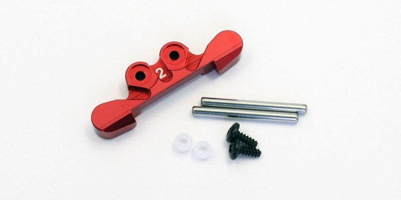 Kyosho MBW025R-2 - Aluminum Rear Suspension Mount (2-deg/Red)