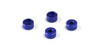 Kyosho MZW418-25 - Al Friction Mount Collar (2.5mm/Blue/4pcs)