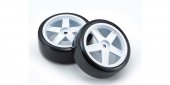 Kyosho FATH704WD - Premounted Drift Tire FZ02 (5Spoke/White/2p)