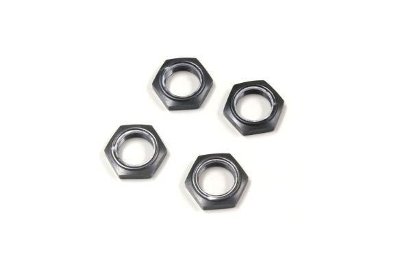 Kyosho IFW336GM - Wheel nut with nylon(Gun Metallic/4pcs)