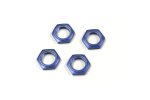 Kyosho IFW336BL - Wheel nut with nylon(Blue/4pcs)