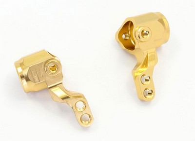 Kyosho MBW017G - Mini-Z Buggy Aluminium Front Knuckle Set (Gold)