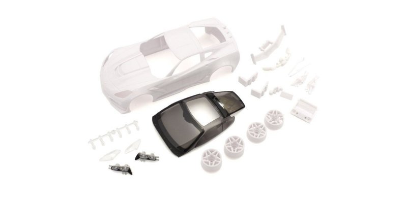 Kyosho MZN196 - Corvette ZR1 White Body Set w/Wheel