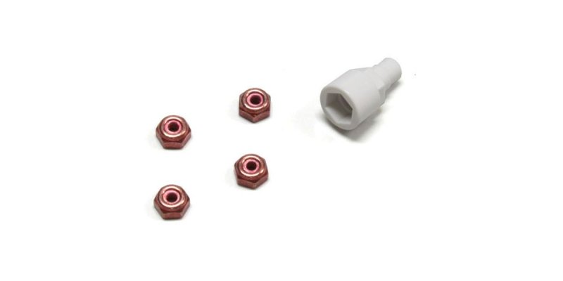 Kyosho MZW13R - Color Nylon Nut Red