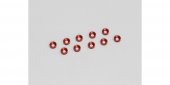 Kyosho W0146R - M3 Flat Head Washer (Red/10pcs)