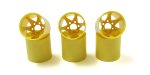 Kyosho PZ302-6Y - Rear Wheel (Yellow/6pcs)