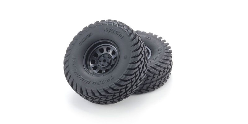 Kyosho OLTH001BK - Complete Wheel & Tire Set (2pcs)